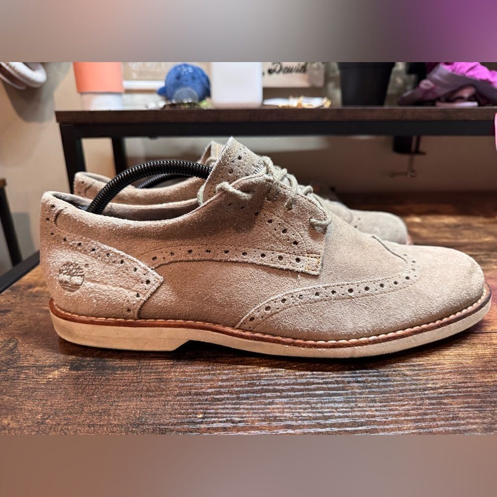 Timberland Tan Stormbuck Brogue shoes size 12